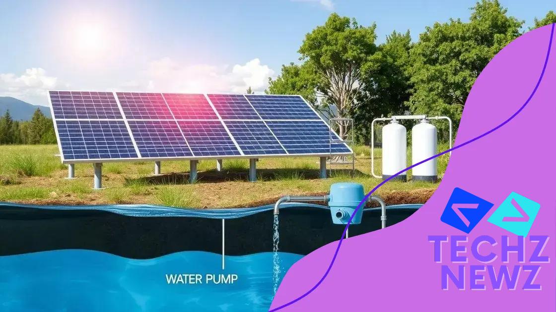 The role of solar energy in water solutions